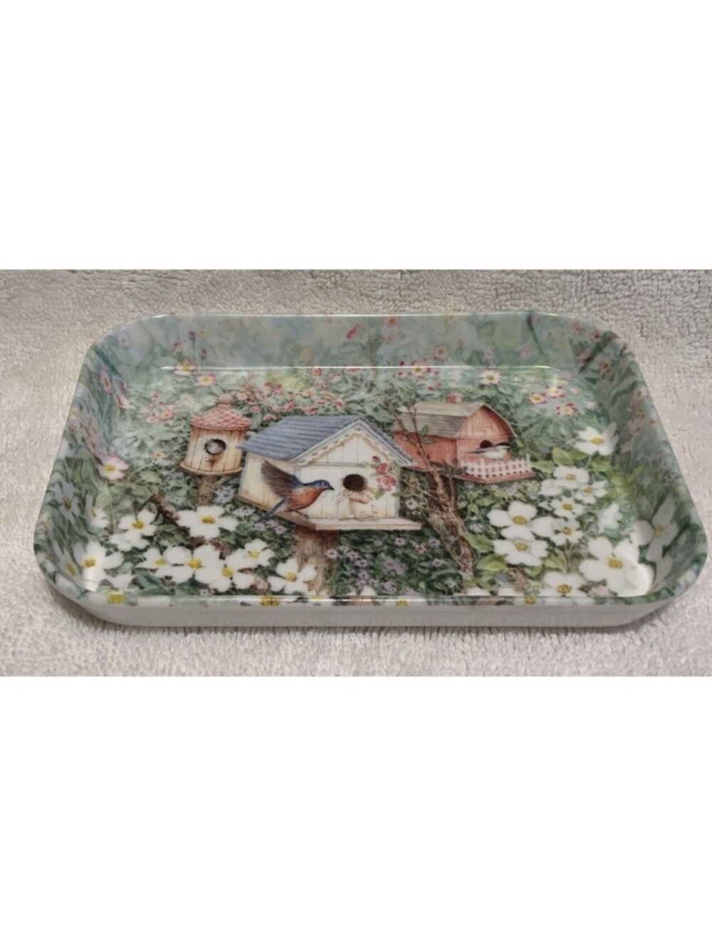 R2S Keller Charles Italian Melamine 5.5”x 4” Birdhouse Catchall /Decorative Tray